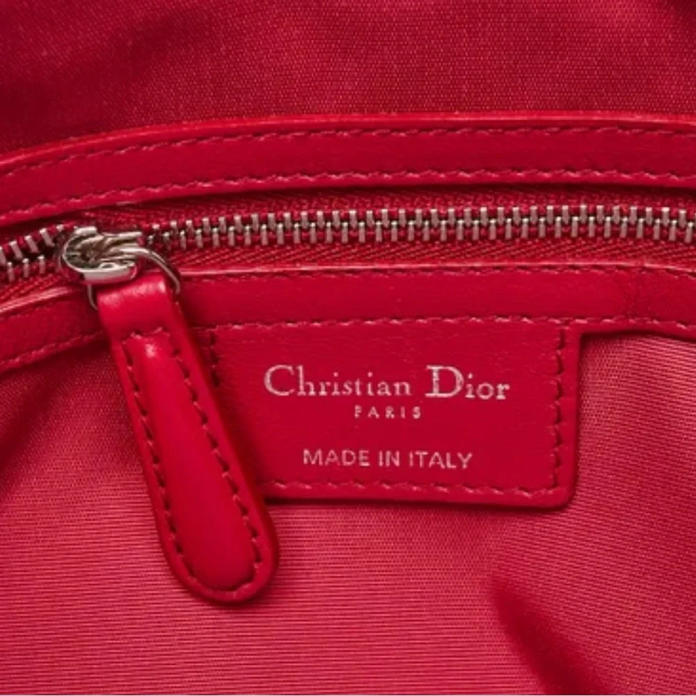 Christian Dior Medium Granville Cannage Bag Red Quilted Lambskin Leather - Picture 11 of 14